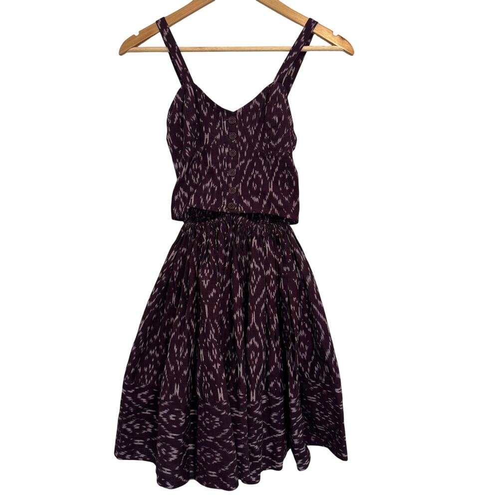 SAMANTHA PLEET Plum Leap Cotton Sleeveless Cut Out Mini Dress XS